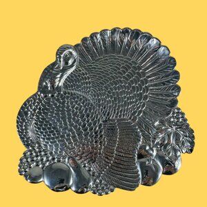 Super cool Pewter Turkey platter Holidays Thanksgiving FITZ & FLOYD
